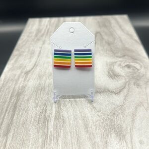 Square/rectangular Rainbow Earrings